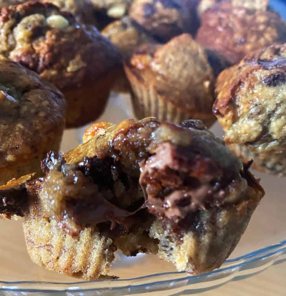 Leftover Banana Chocolate Muffins